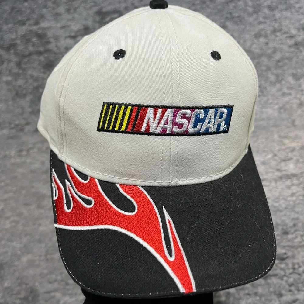 NASCAR Snapback Hat‎ Embroidered Flames Baseball Cap Winner's Circle NASCAR